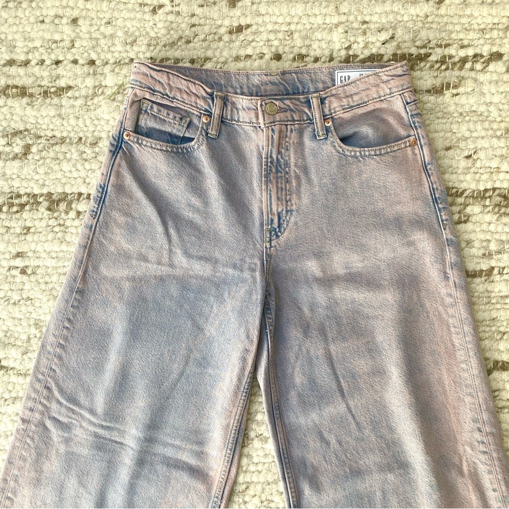 GAP Baggy Mid Rise Ultrasoft Jeans in Cloud Wash, Sz 26 Reg NWOT - Picture 4 of 9